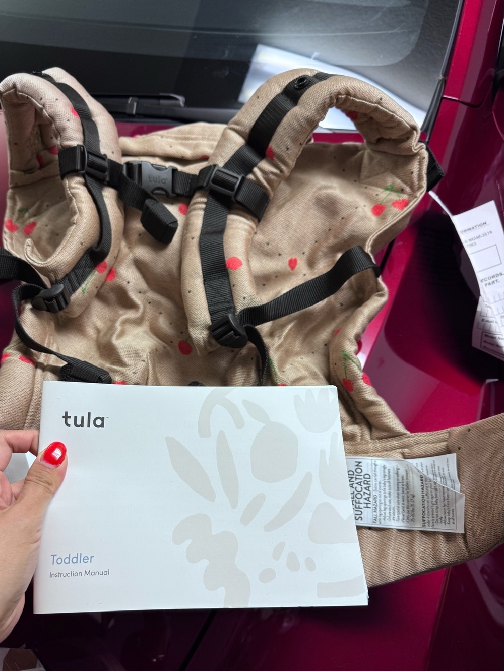 Brand new with tags and in box Tula signature toddler in sweet cherries - Picture 4 of 6